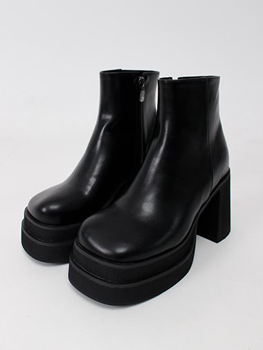 Platform heel ankle boots