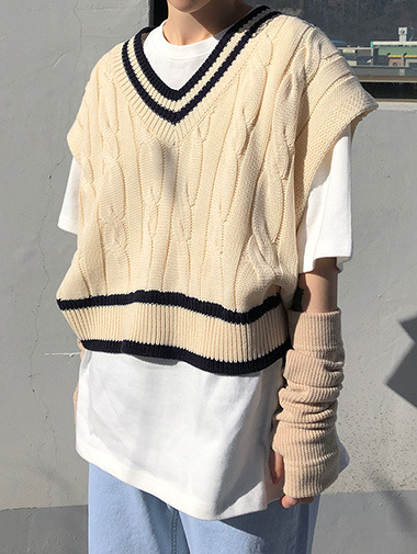 Bebe knit vest / 3color