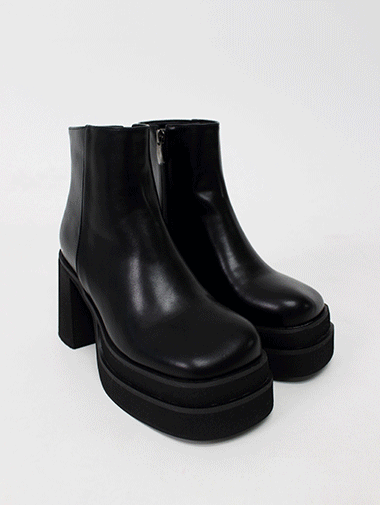 Platform heel ankle boots