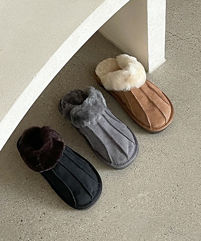 [unisex] Sheepskin ugg slipper / 3color