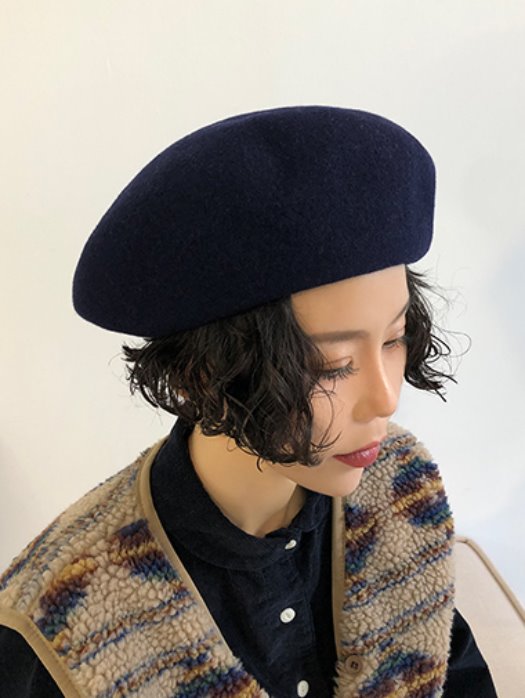 [unisex] Big wool beret / 6color