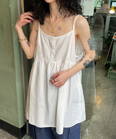 Mode flare sleeveless blouse / 2color