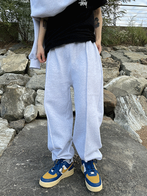[unisex] Napping cutting jogger pants / 3color